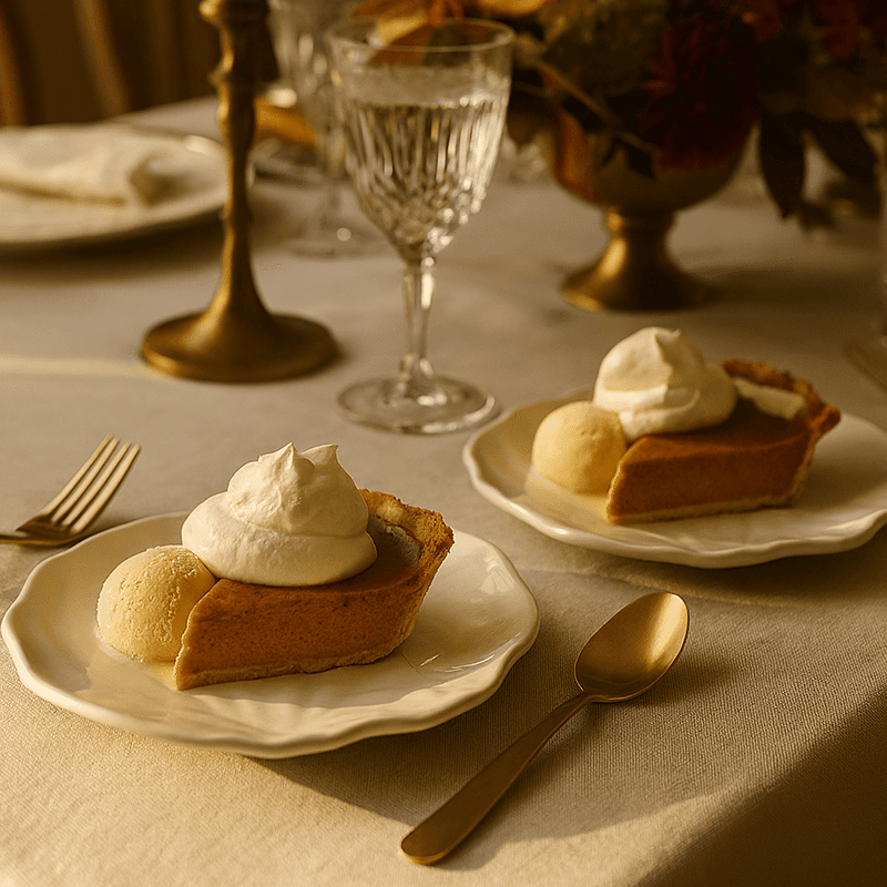 White Pumpkin Desert Plates (set of 2)