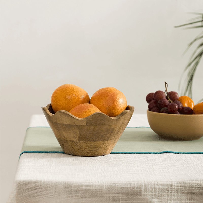 Scallop Mango Wood Bowl