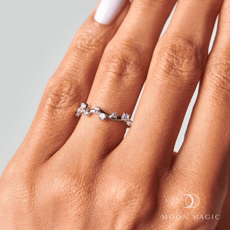 Stardust Moonstone Ring