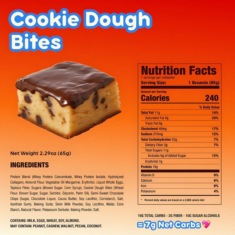 Cookie Dough Brownie (4 Pack)