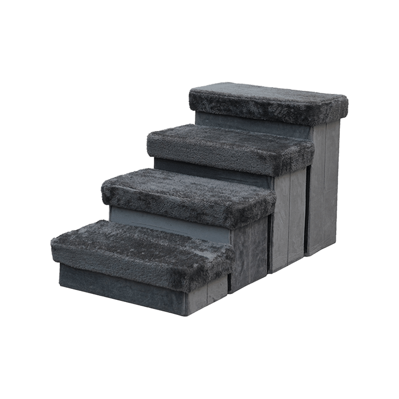 Charcoal Foldable Pet Assistance Stairs