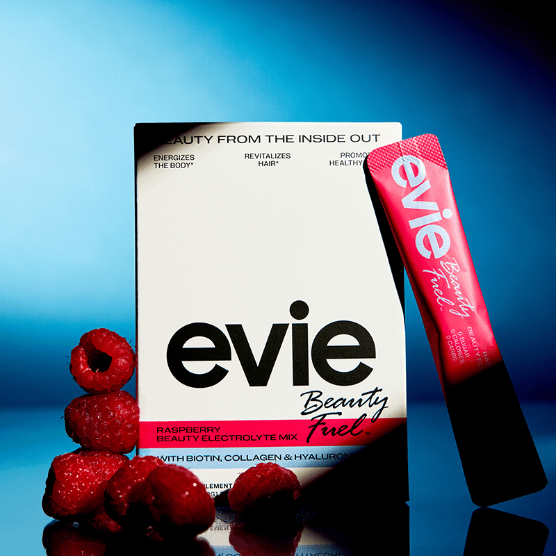 Evie Beauty Fuel Box of Raspberry Electrolyte Sticks (20 ct)