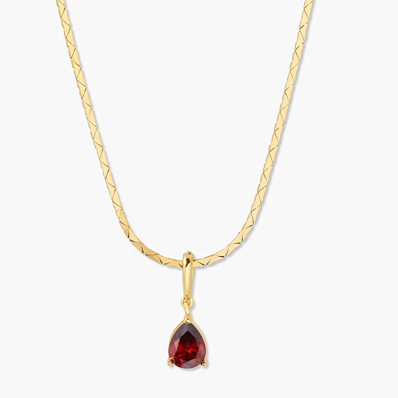 Melrose Teardrop Birthstone Necklace