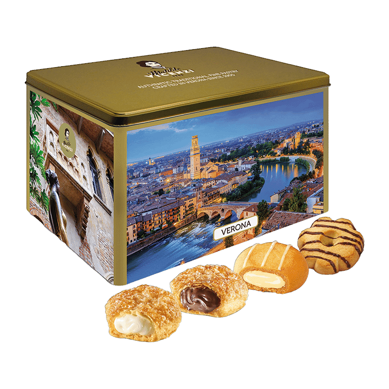 Verona Gift Tin - Assortment of Italian Pastries and Cookies