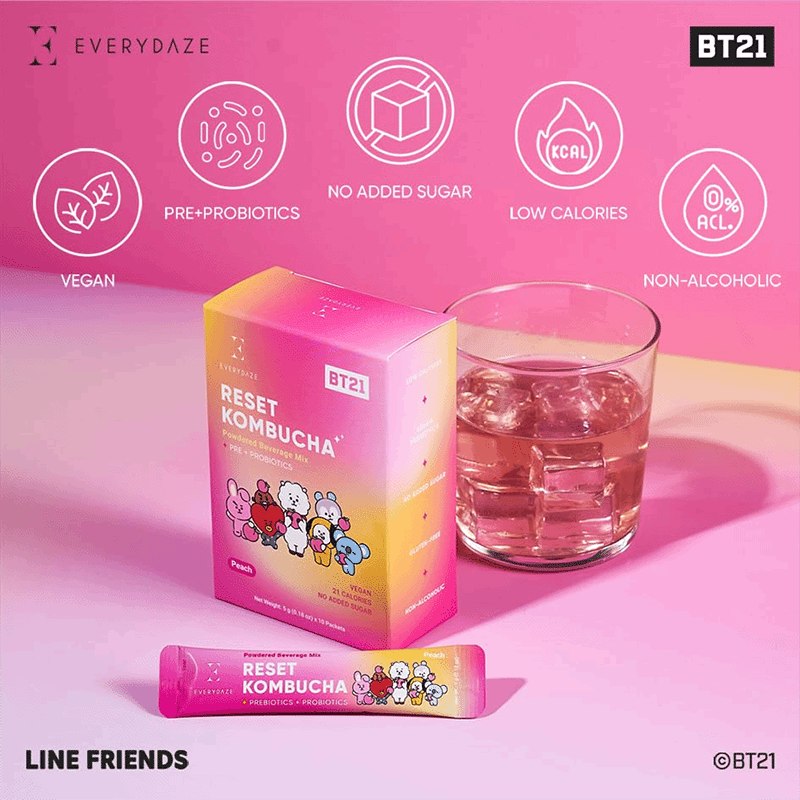 Reset Kombucha - Peach (10 Pack)