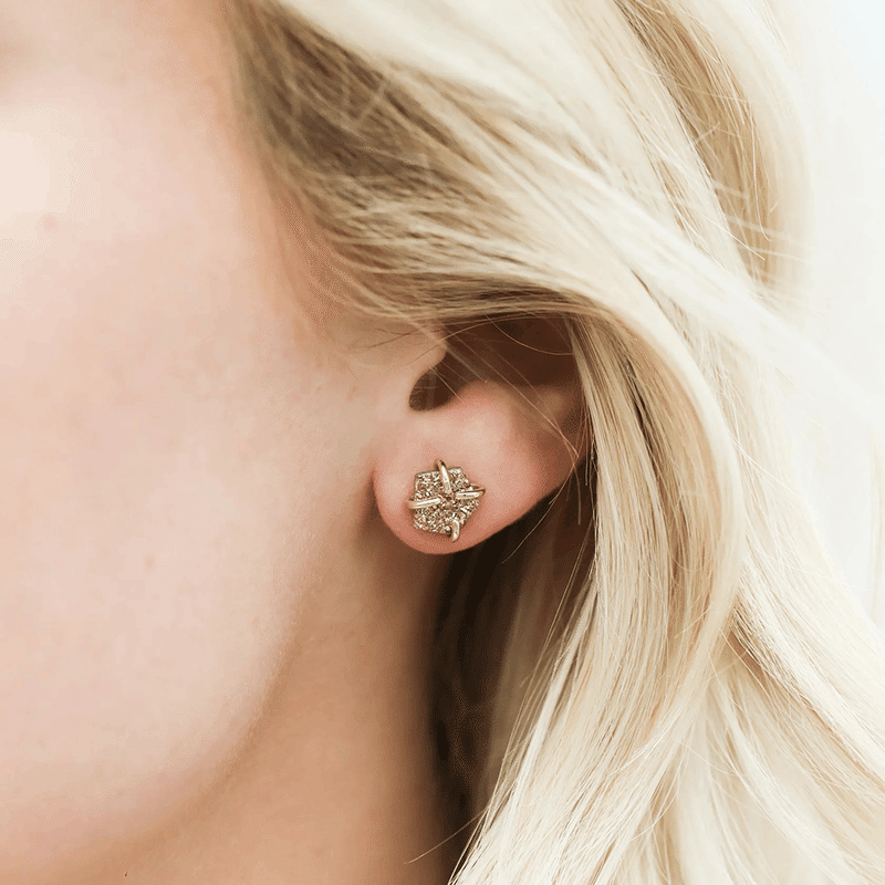 Druzy Prong Earrings