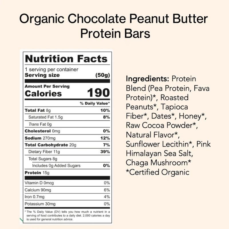 Chocolate Peanut Butter Protein Bars (8 Pack)