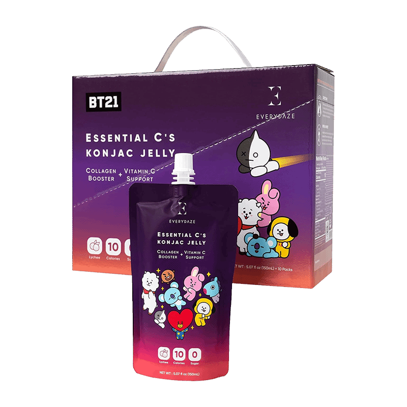 Essential C's Konjac Jelly with Collagen + Vitamin C - Lychee (10 Pack)