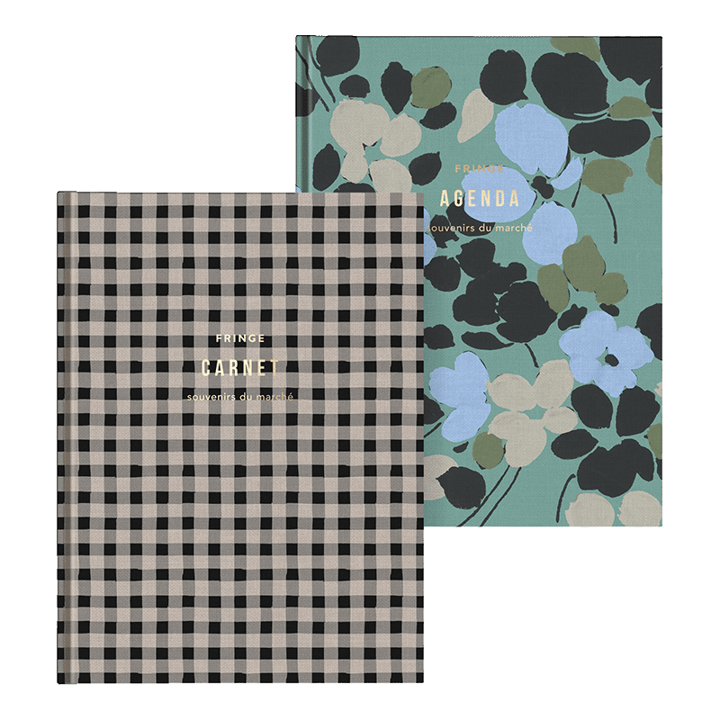 Gingham Petals Dual Cover Journal Agenda