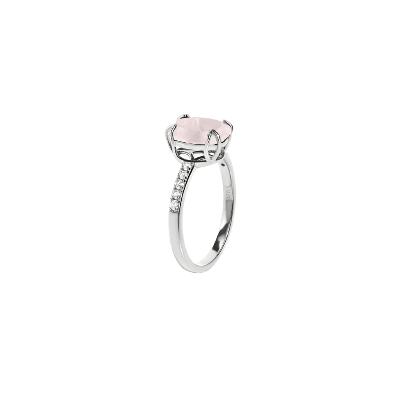 Harlow Sterling Silver & Rose Quartz Ring