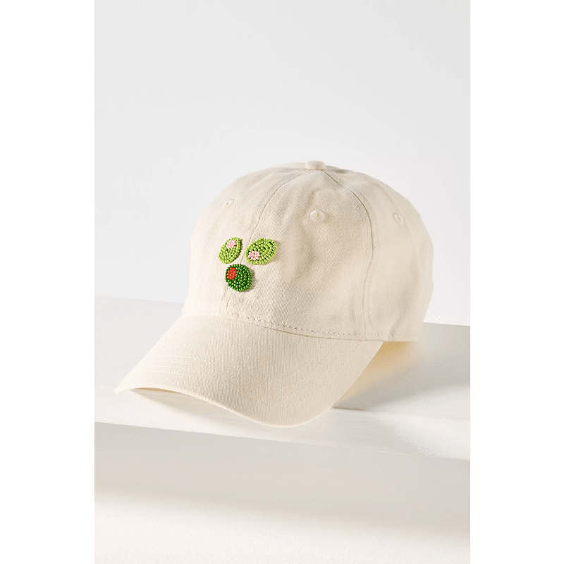 Beaded Olives Hat (Butter Yellow)