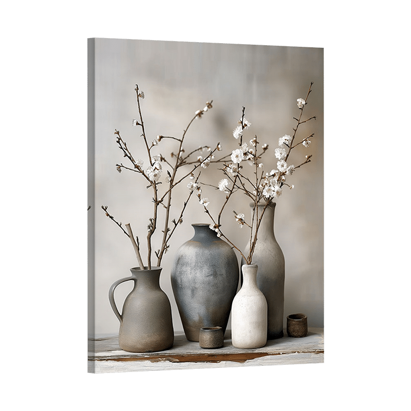Botanical Plum Blossom Ready to Hang Canvas Wall Art