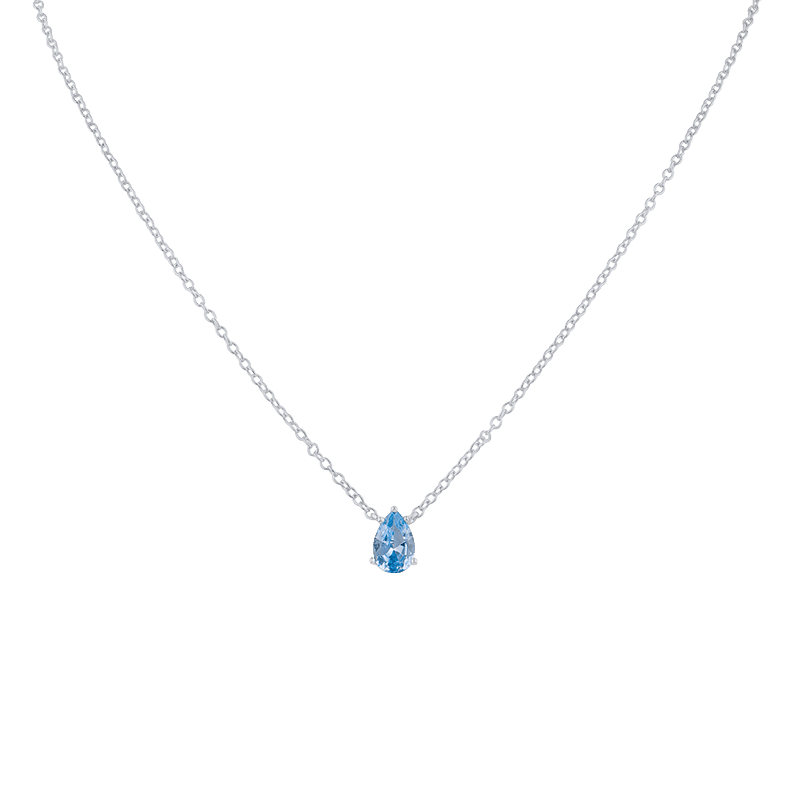 1.5 Cttw Pear Cz Pendant Necklace