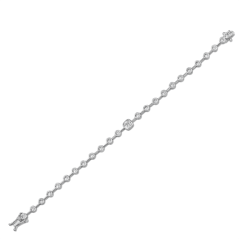 5 Cttw Bezel Set Cz Tennis Bracelet