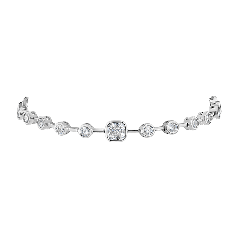 5 Cttw Bezel Set Cz Tennis Bracelet