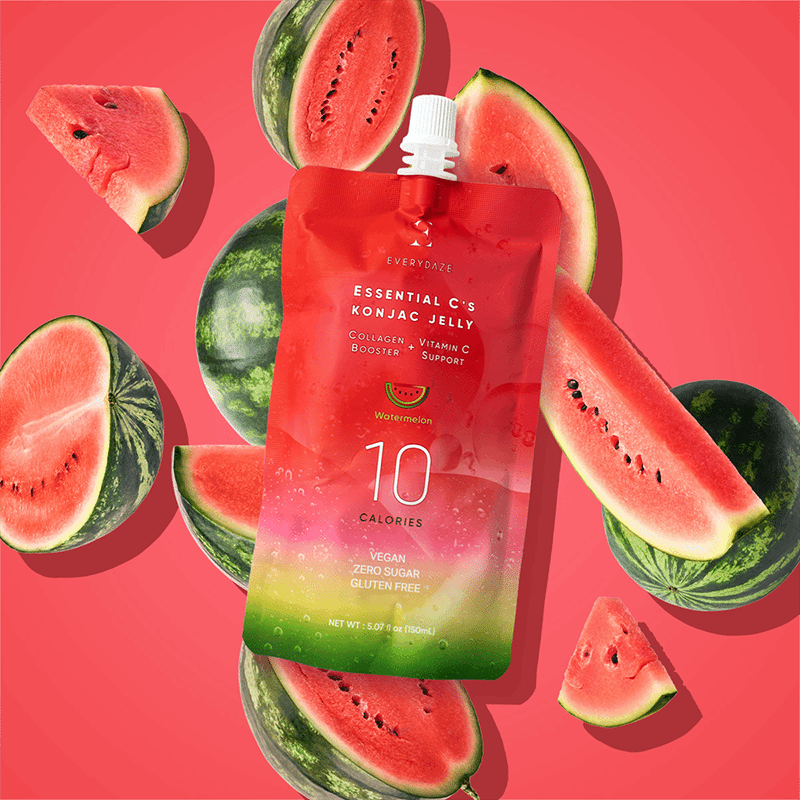Essential C's Konjac Jelly with Collagen + Vitamin C - Watermelon (10 Pack)