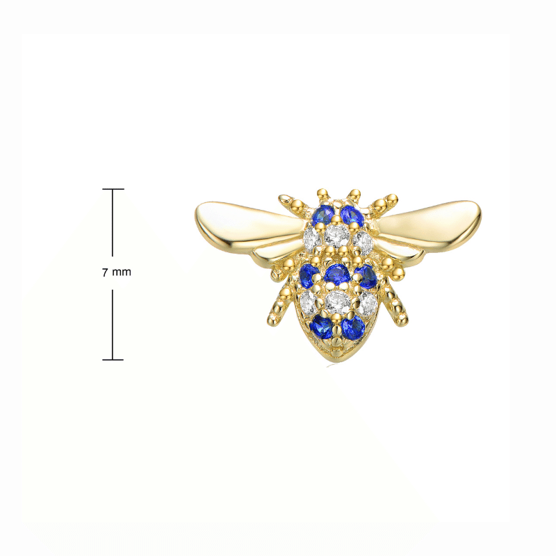 14K Gold Plated Bee Earrings