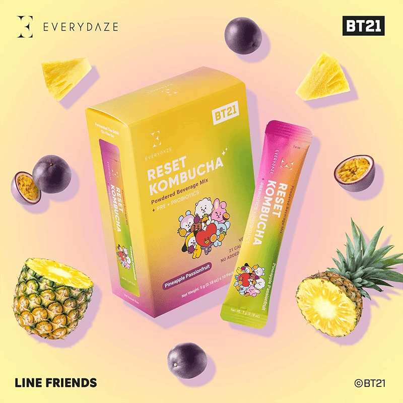 Reset Kombucha - Pineapple Passionfruit (10 Pack)