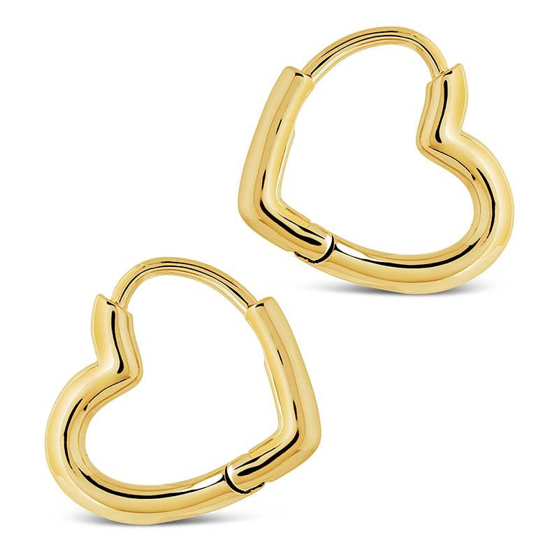 Elle Heart Micro Hoop Earrings