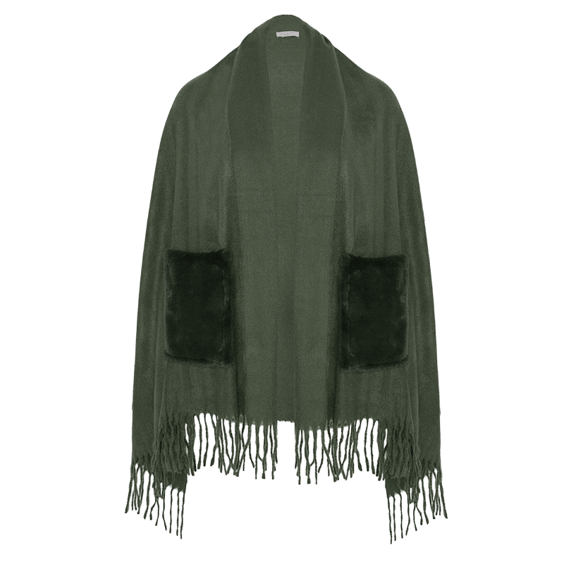 Kimono with Pockets in Olive 