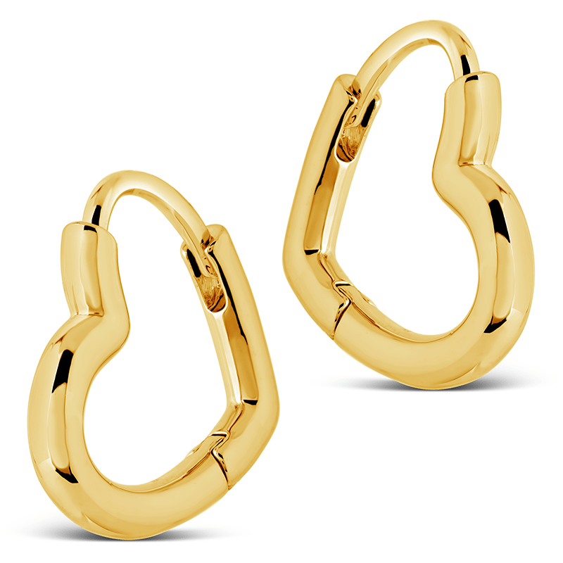 Elle Heart Micro Hoop Earrings