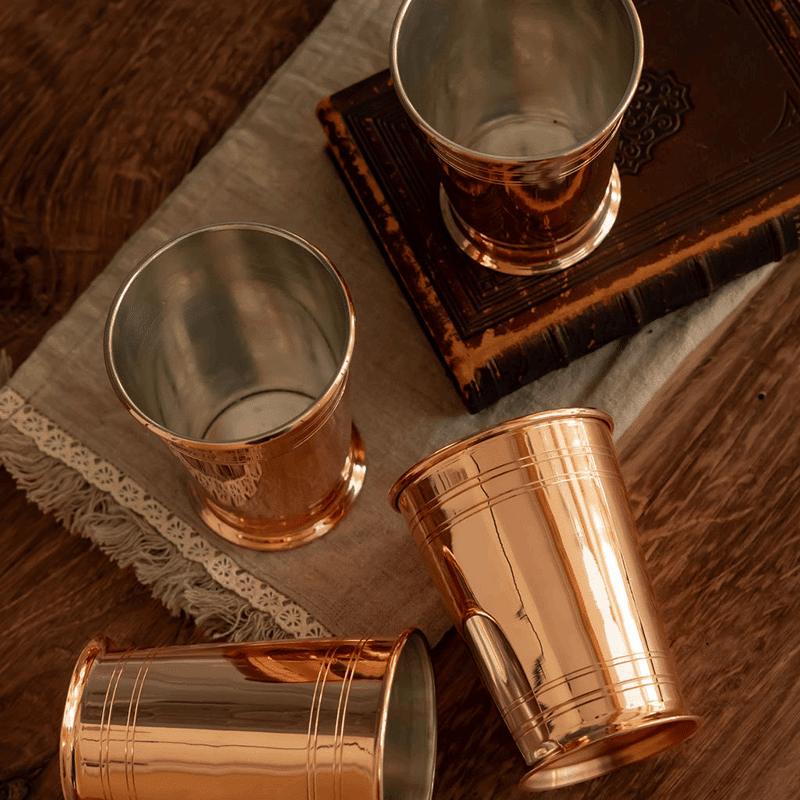 Vintage Inspired Copper Cocktail Tumbler (Set of 2)