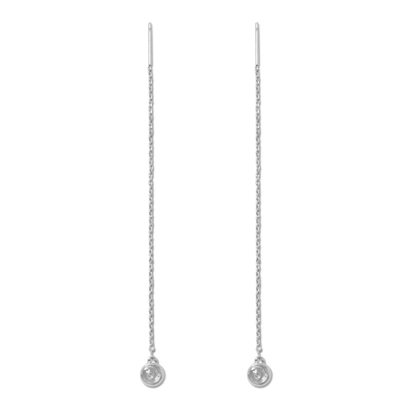 Shell Coil Threader Earring