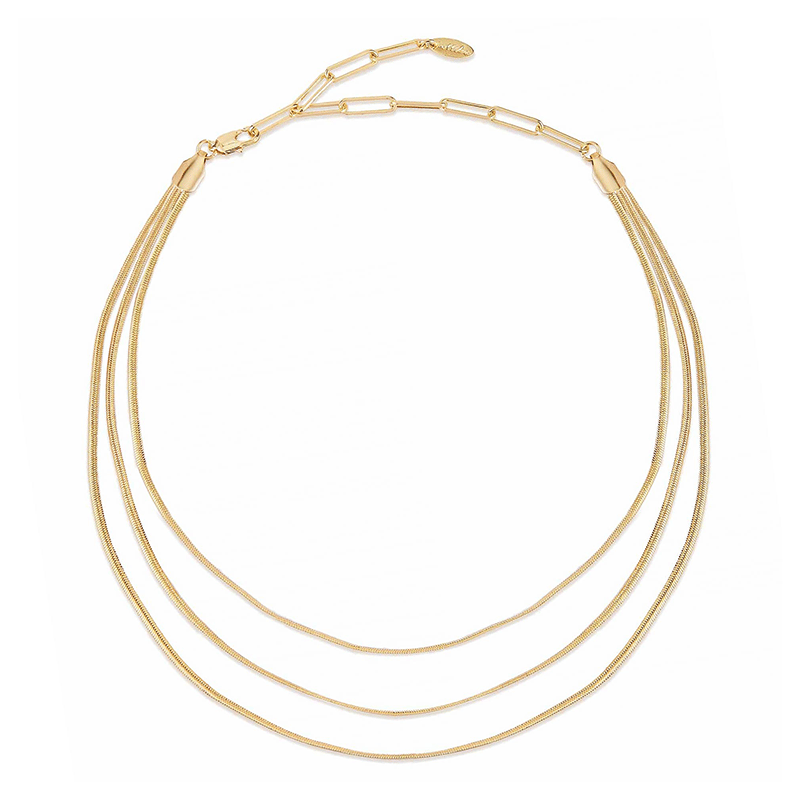 Triple Snake Chain Necklace
