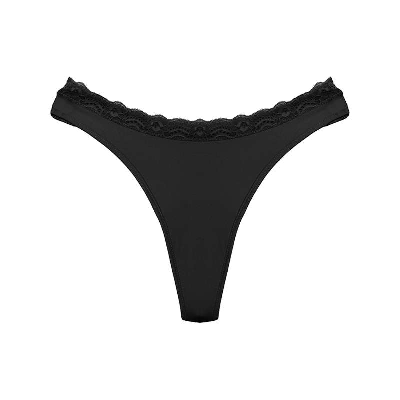 Ultra Smooth Lace Leakproof Lace Dipped Thong Liner