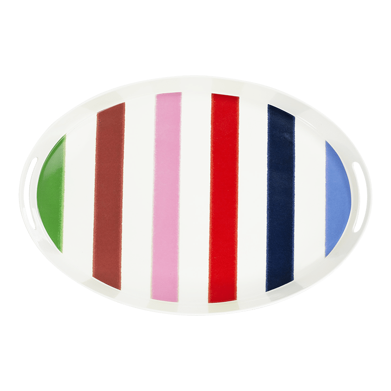 Melamine Serving Tray, Adventure Stripe