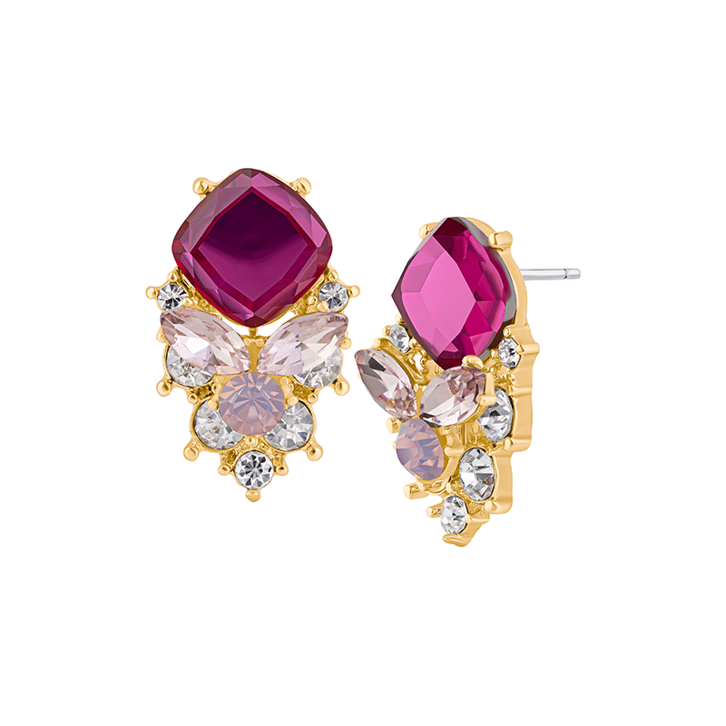 Cushion Crystals Earrings