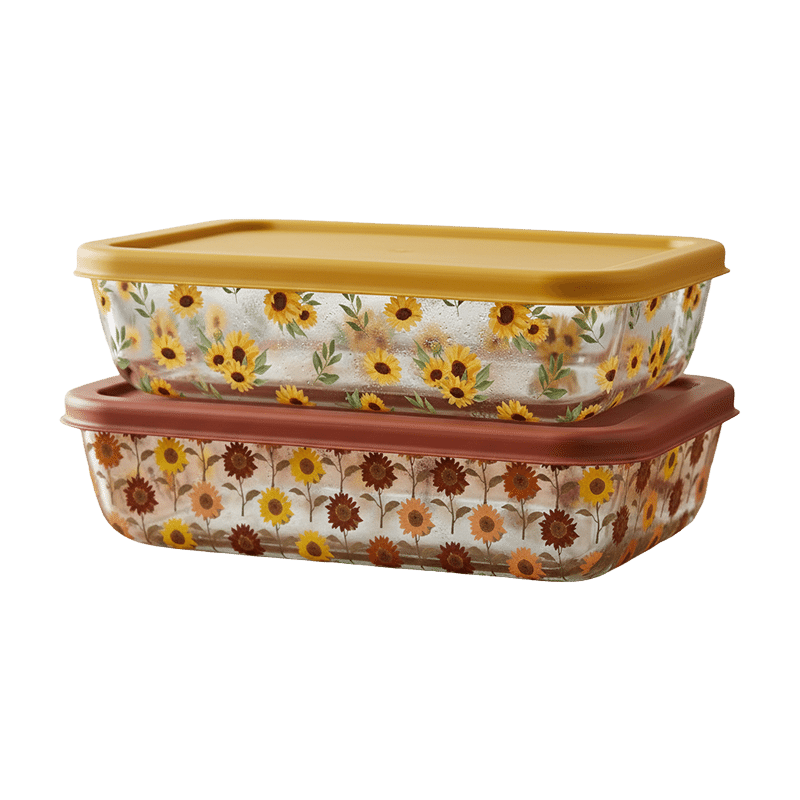 2 Pack Rectangle with PP Lid