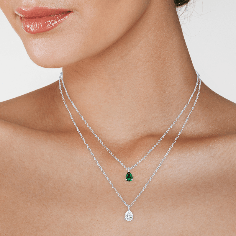 Double Pear Layered Necklace