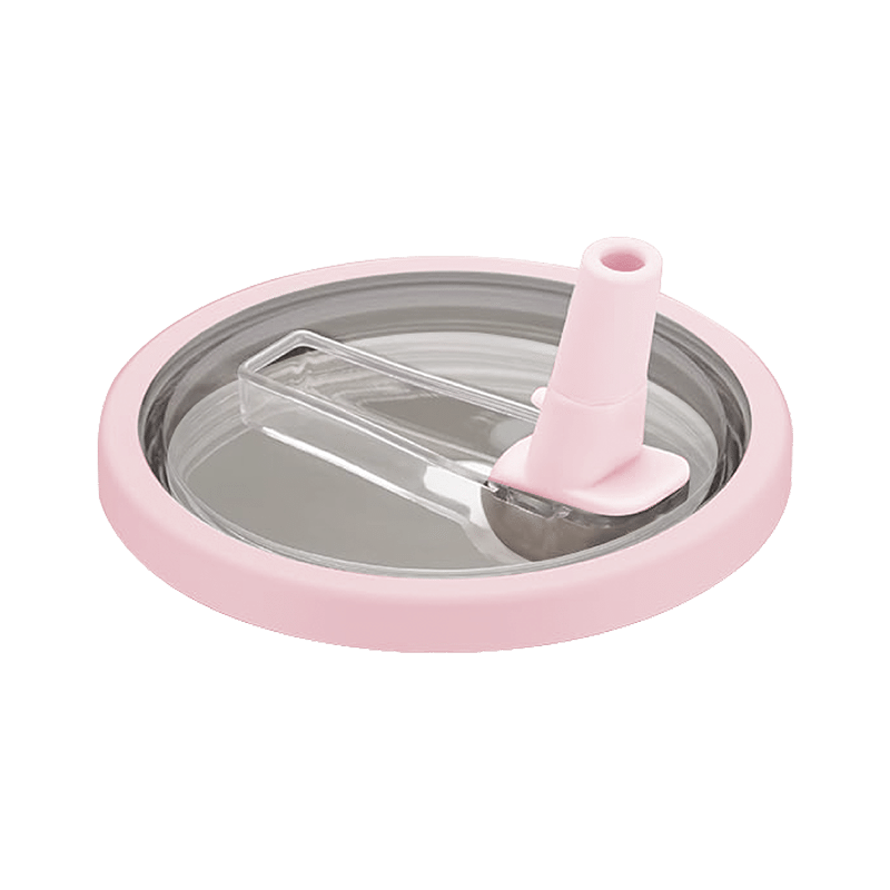 Blush Pink Stainless Steel Flip Up Straw Bottle