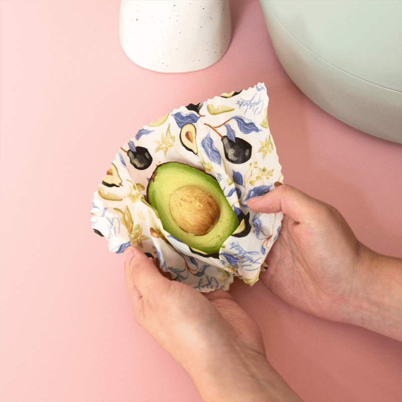 Beeswax Wraps Set 3x - Avocado, Cheese & Onion