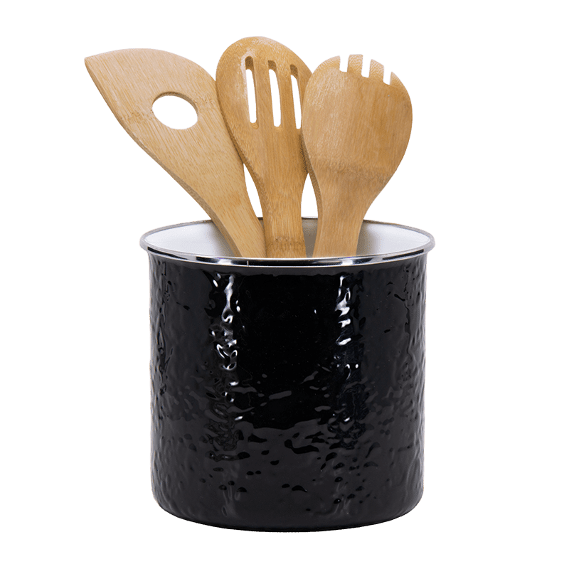 Solid Black Utensil Holder