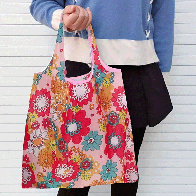 Large Reusable Nylon Grocery Bag (2 Pack)