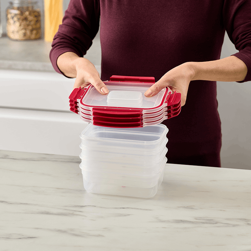 Nest Lock 8 Piece BPA-Free Rectangular Food Storage Container Set