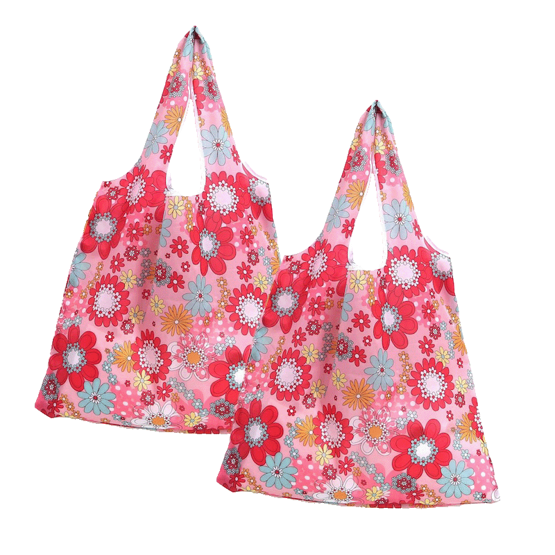 Large Reusable Nylon Grocery Bag (2 Pack)