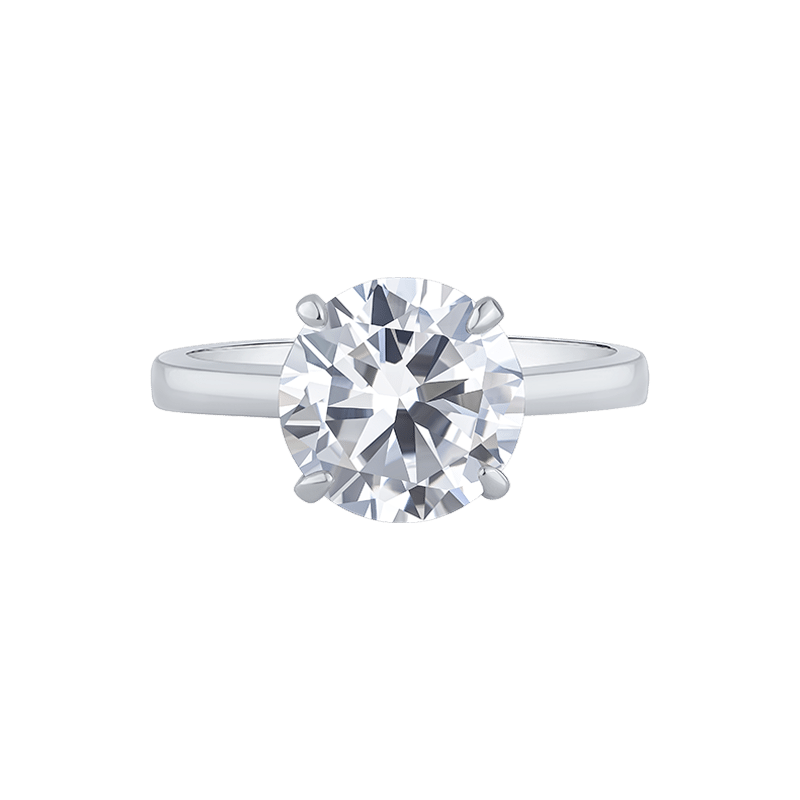 3.9 Cttw Round Cz Solataire Ring - Size 5