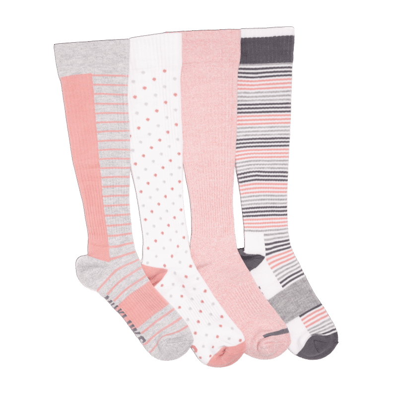 4Pk Tall Compression Sock