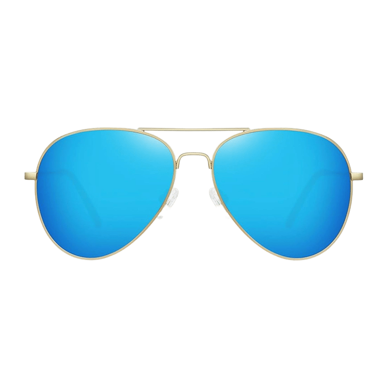 Mirrored Aviator Sunglasses (Blue)