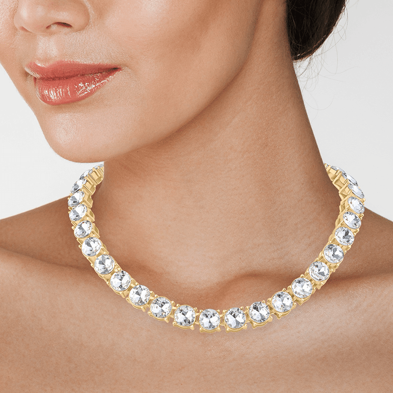 30 Cttw Rnd Crystal Xl Glam Necklace