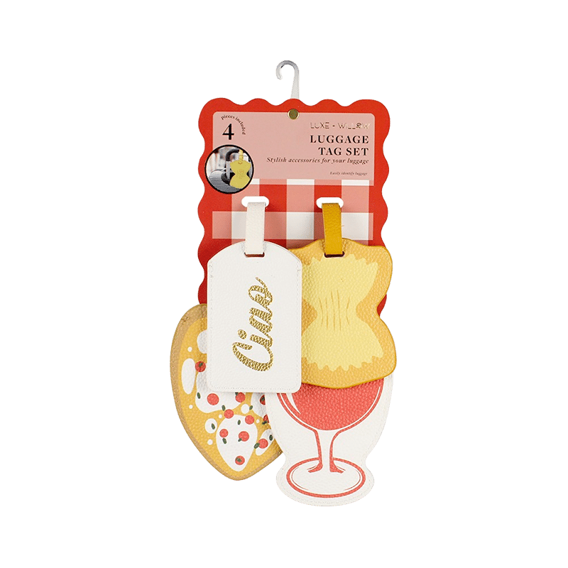 Luxe & Willow Tomato Girl 4 Pack Luggage Tags