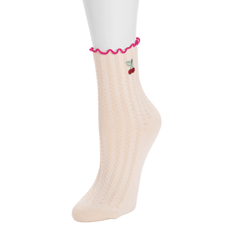 Women's Embroidery Crew Sock