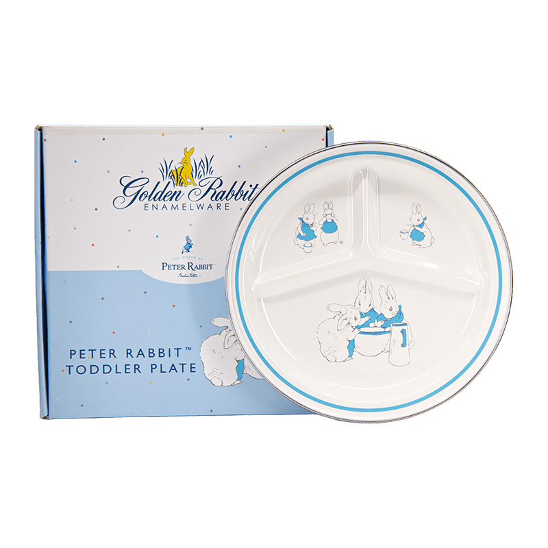 Boy Bunnies Toddler Plate