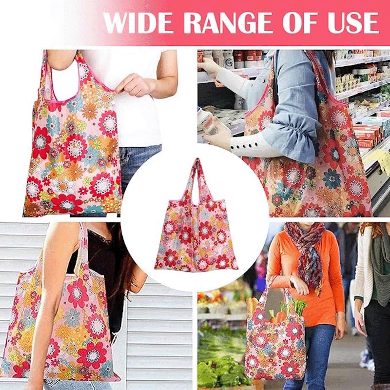 Large Reusable Nylon Grocery Bag (2 Pack)