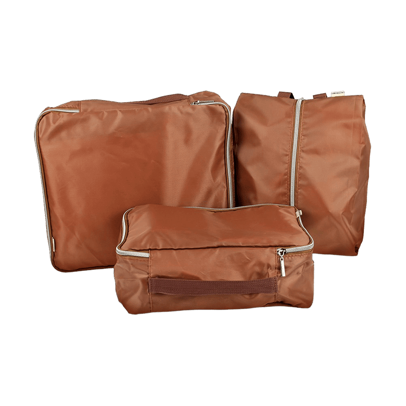 Luxe & Willow Core 9 Piece Packing Cube & Travel Organizer Set- Brown