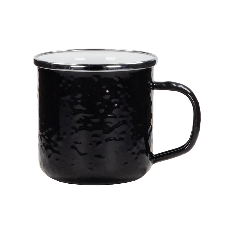 Set Of 4 Solid Black Adult Mugs