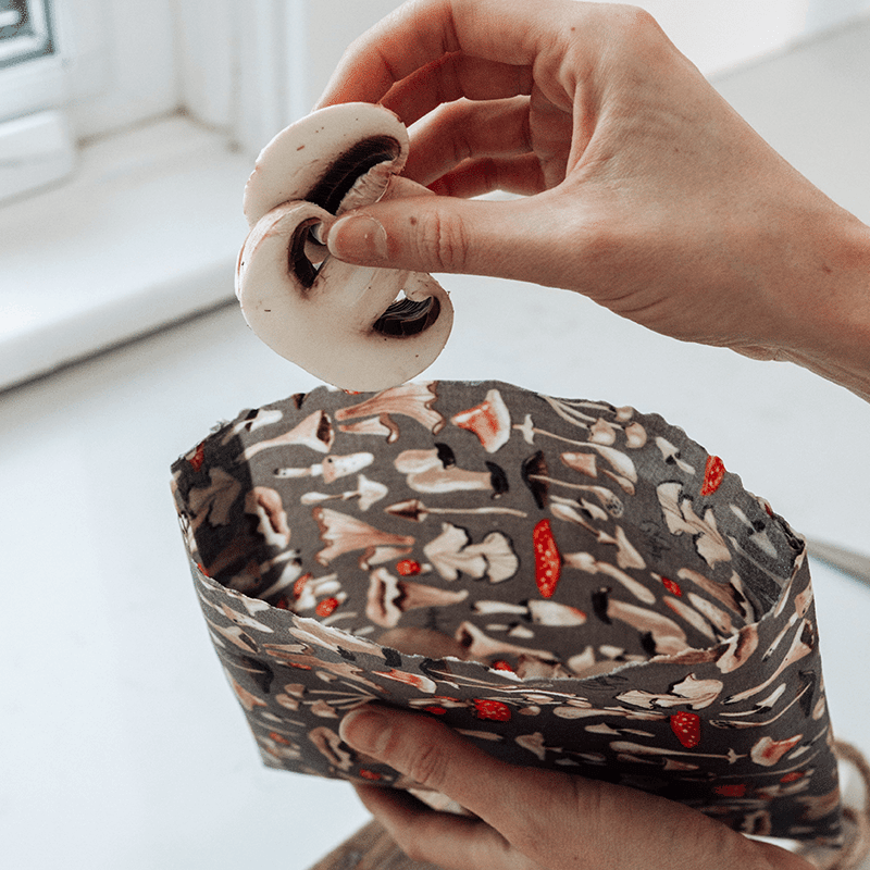 Beeswax Wraps Set 3x - Mushroom